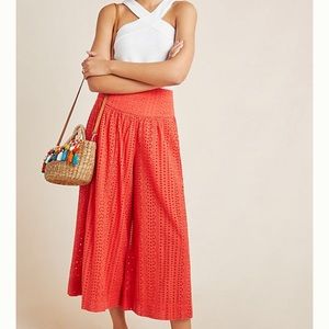 Anthropologie Eye Let Wide Leg Pants